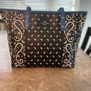 Coach Butterfly Bandana Tote Bag